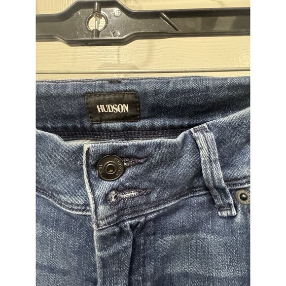 Hudson Jeans Women's Blue Denim Ankle Fray Hem Distressed Wash Casual - Picture 3 of 9